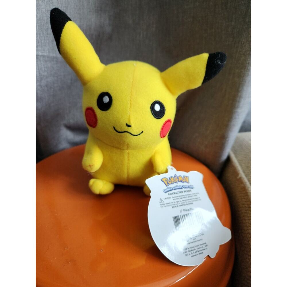 Pokémon PIKACHU Plush 6" Character Stuffed Toy Factory New W tag 2020